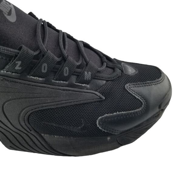 Nike Shoes Men's Size 8 Zoom 2K Black Running Lace Up Leath Fabric - Picture 10 of 15